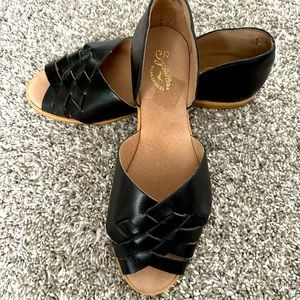 SEYCHELLES Weekenders Woven Open Toe Leather D’orsay Flats